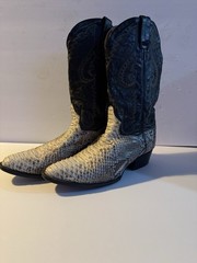 Dan Post Men’s Western Cowboy Boots python skin Upper Black Shaft US 11