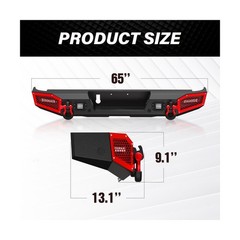 for JT Pickup Truck Front and Rear Bumpers Compatible with 2020 2021 2022 202…