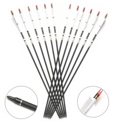 12pcs Archery 30″ Hunting Carbon Arrows Turkey Feathers Shooting Target Practice