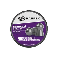 HARPEX Diabolo 90 Count FIELD TARGET Domed 6.35mm .25 Caliber Airgun Pellets