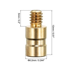 16Pack 25 Grain Archery Arrow Brass Insert for 6.2mm Carbon Arrows