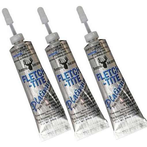 Bohning 3 Pack Fletch Tite Platinum Adhesive 3/4oz Tube Glue