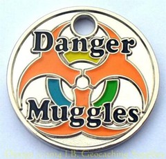 Danger Muggles PathTag Pair with Glow Enamel (2pcs lot)