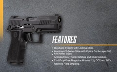Sig Sauer P320 XCARRY CO2 .177 cal Semi-Auto Blowback Air Pistol AIR-P320XCA-BB