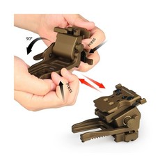Night Vision Goggles NVG Mount for L4G24 Metal Helmet Mount PVS15/18 TAN
