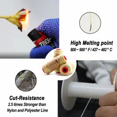 100% Kevlar Line String 40lb-1500lb Fishing Assist Cord Strong Made with Kevlar