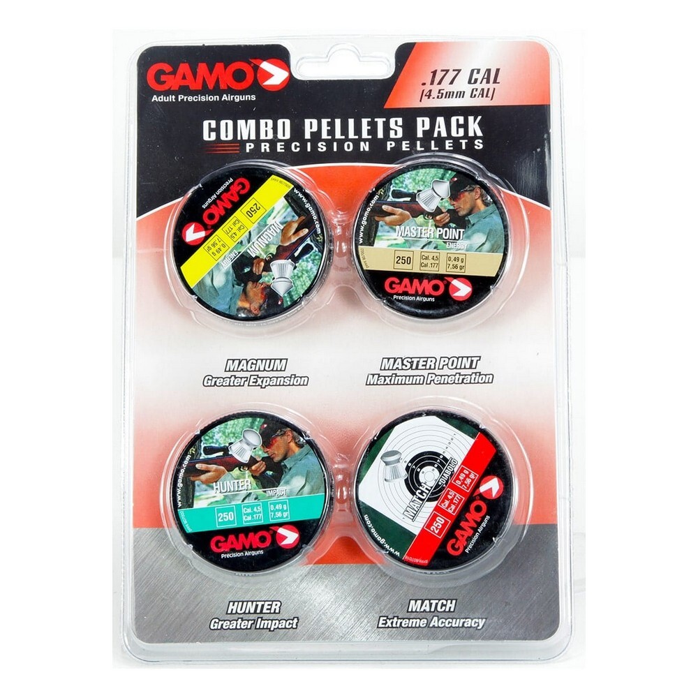 Gamo Combo Pack Assorted Hunting Lead Pellets .177 Caliber 1000 Count 632092954