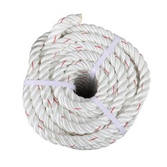 1inch × 120FT High Strength Braided Rope Breaking Strength 3400 Pounds White Red