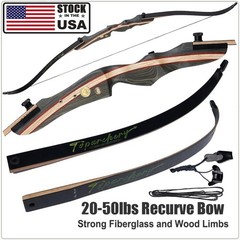 62inch Archery Takedown Hunting Recurve Bow 20-50lbs Weight Right Hand Shooting