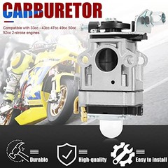 15mm Carburetor for 33cc 43cc 47cc 49cc 50cc 52cc 2-stroke Engine Pit Dirt