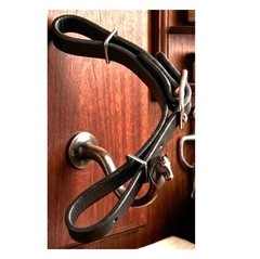 Horse Curb Strap Adjustable Oiled Leather Showman Fits Minis Standard Sizes