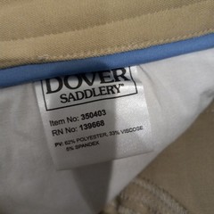 Dover Saddlery Womens 28 Tan Knee Patch Riding Breeches Equestrian Jodhpurs