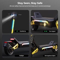Electric Scooter for Adults 1200W 30MPH 62miles Off-Road E-Scooter All-Terrain
