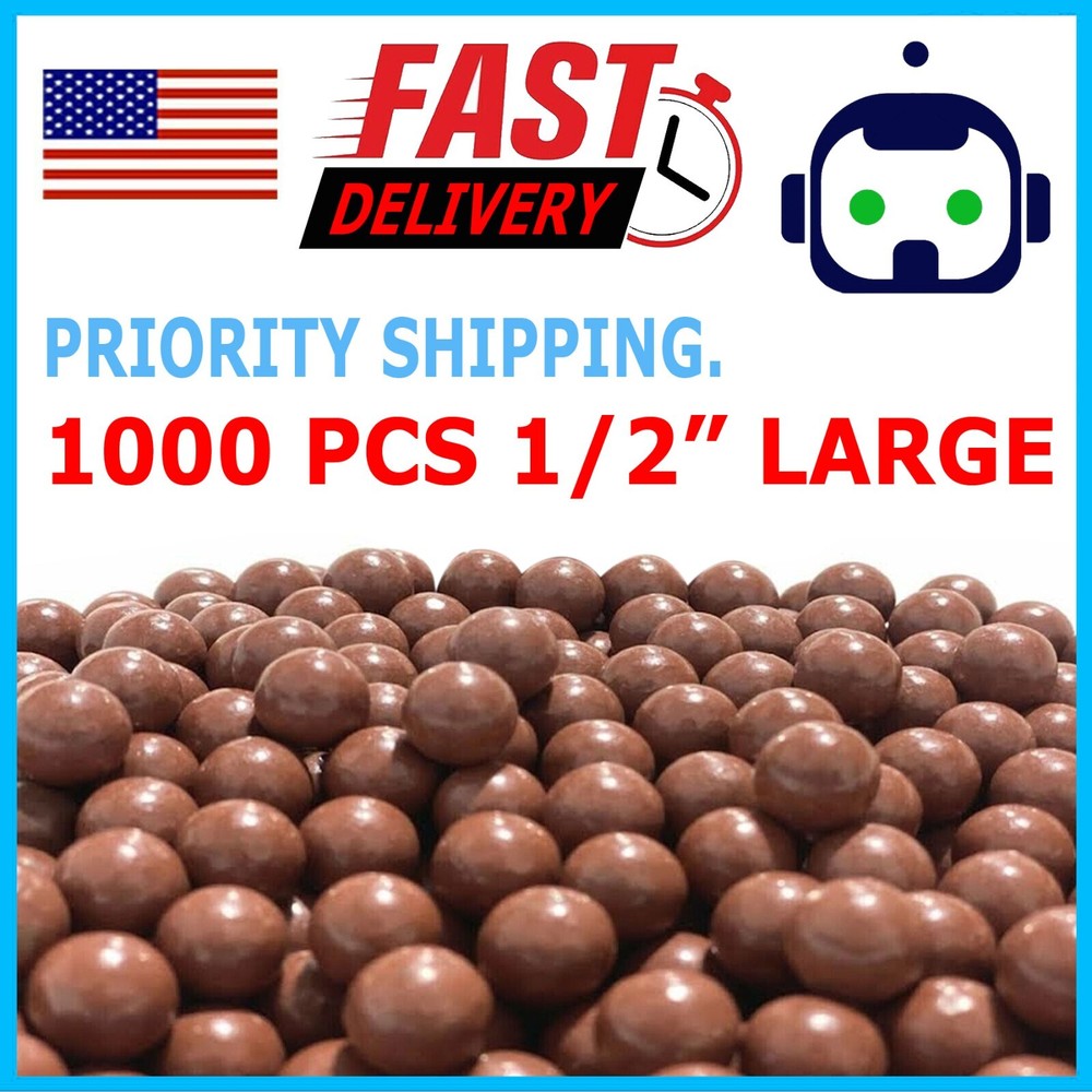 (1000) 1/2″ Inch Biodegradable Slingshot Ammo Precision Hard Clay Balls