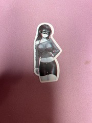 black and white lewd waifu stickers #5
