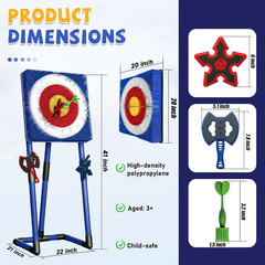 Axe Throwing Game for Backyard – Steel Frame Ax Throw Kit for Kids & Adults – Br