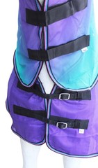 Challenger Horse Light Summer Airflow Mesh Scrim Sheet Removable Neck Purple