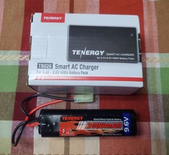 Tenergy 9.6V 2000mAh NiMH Airsoft Battery Pack + 8.4V 9.6V Smart Charger Option