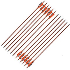 12pcs 30″Archery Carbon Arrows Spine400 Turkey Feather Traditional Bow Shooting