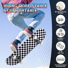Pro Complete Skateboards for Beginners Girls Boys Kids Youths Teens Adults 31…