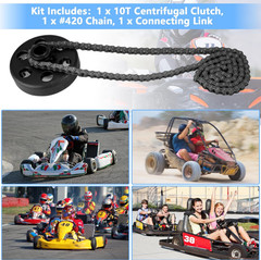 3/4″ Go Kart Centrifugal Clutch 10T #40/41/420 Chain Kit For Predator 212 GX200