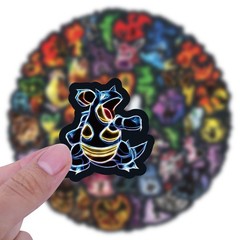 60PCS Neon Pokemon Stickers Waterproof Vinyl Laptop Water Bottle Skateboard Deca