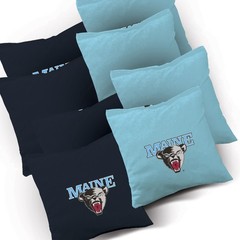 Maine Black Bears Cornhole Set NCAA Licensed Wood Frames Foldable Legs