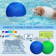 30 Inch Dog Horse Ball with 2 Covers, Giant Herding Ball for Dog Blue Heelers…
