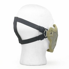 Airsoft Face Mask Half Metal Wired Steel Mesh Protection Gear Tactical Tan