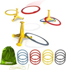 Trigo Portable Ring Toss Game for Kids & Adults Indoor Outdoor Fun Portable Y…