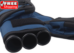 3-Tubes Hip Quiver Waist Hanged Arrow Archery Carry Bag with Pockets Adjustable