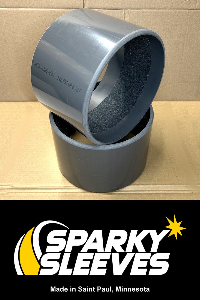 PVC Drift Sleeves 10″ Diameter 7″ Wide 3/8″ Thick with Round Edges and Grip Tape
