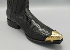 WESTERN COWBOY BOOT TIP Pair – Gold Finish Engraved Tips