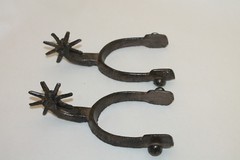 1 PAIR OF 2 WESTERN STYLE COWBOY 8 POINT BOOT SPURS RUSTIC DECOR NEW RODEO TACK
