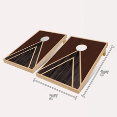 Cornhole Boards Set Regulation Size 4×2/3x2ft 2 Boards 8 Bean Bags Outdoor Game