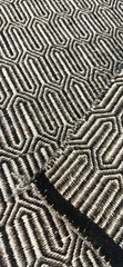 Vintage Wool Twill Weave Double Saddle Blanket | Geometric Southwestern Navajo