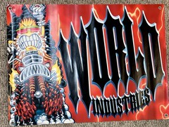 Vintage 1990/2000 World Industries Road Rage SKATEBOARD Poster Banner Sign Mint!