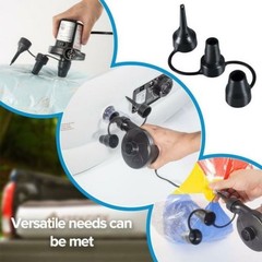 Electric Air Pump Inflator Pool, Portable for Gym Outdoor (Black)