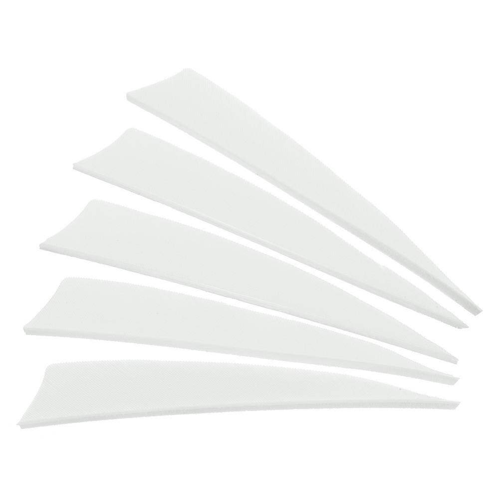 50 Pack Arrows Vanes 4 Inch Arrow Feather Left Wing White for DIY