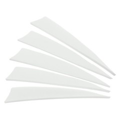 50 Pack Arrows Vanes 4 Inch Arrow Feather Left Wing White for DIY