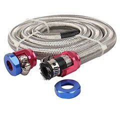 3 FT 6AN 3/8″ ID Fuel Line Stainless Steel Braided Hose Kit, With 3/8″ ID, 3FT