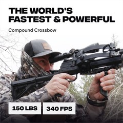 BALLISTA BAT Reverse Draw Compound Crossbow with T-Buttstock 420fps/150lbs/4lb