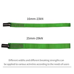 25mm Nylon Tubular Webbing 1-Inch, 29KN/6520 lbs, Strong Sewn Strap for Climbing
