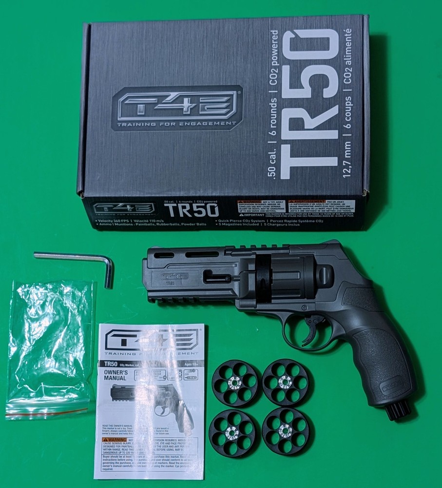 NEW Umarex T4E (2292176) TR50 GEN 2 Paintball CO2 Paintball Revolver .