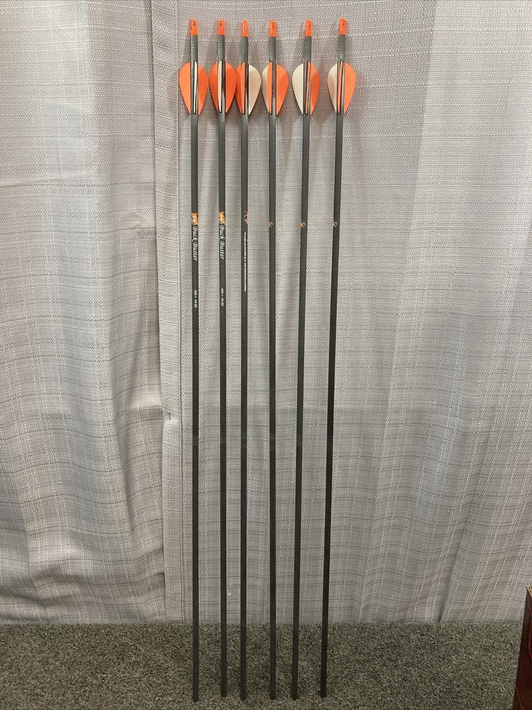 QTY 6 VICTORY BBVFVH-400F-72 BUCK BUSTER 400 SPINE 72 CARBON ARROW 31″ 2″ VANE