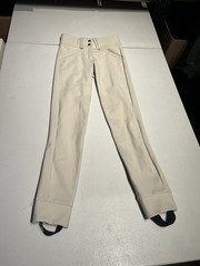 Kismet Breeches Girls 10 11 Years Tan Trophy Hunter Knee Riding Pants 23×26.5
