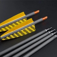 32» Archery Carbon Arrows SP400 with 4″ Turkey Feathers OD7.5mm Hunting Arrows