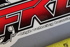 FKD Skateboard Bearings Fast Clear Black Red Z84D Vintage Skateboarding STICKER
