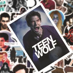 50pcs Waterproof Vinyl Teen Wolf Sticker Pack For Laptop,Water Bottle