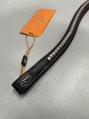 Schockemohle Sports Full Browband Clicher Select, Espresso & Silver
